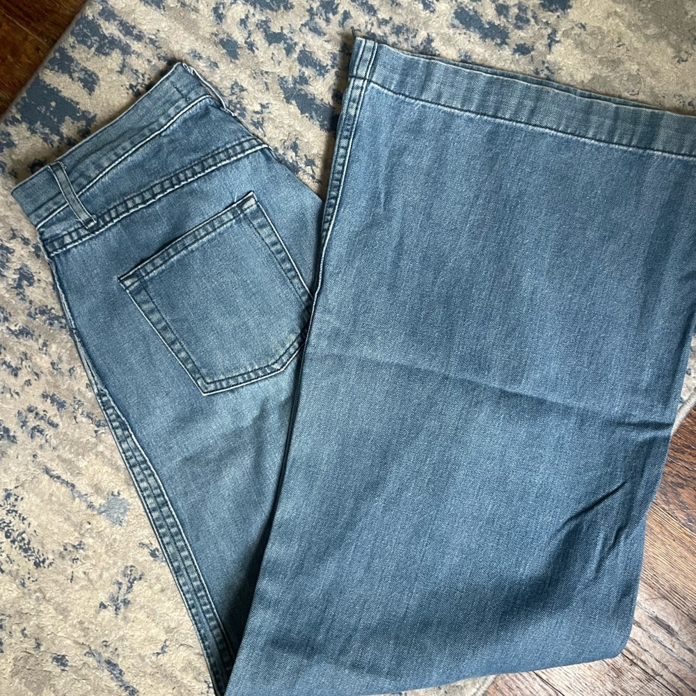 Carleen USA Wide Leg Crop High Waist Jeans